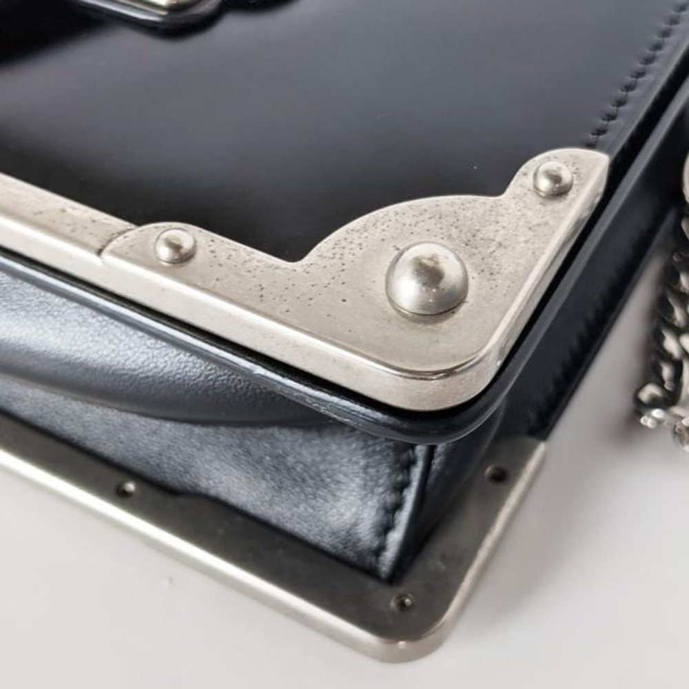 SOLD Prada Cahier Black Leather Cross Body Bag - Picture 6 of 8